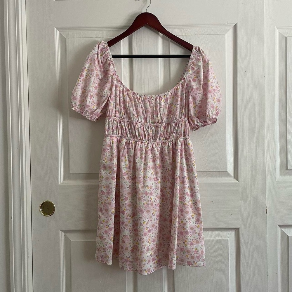 floral mini babydoll milkmaid Elodie Nordstrom dress